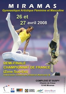 Palmarès des 1/2 finales championnat de France individuel GAM et GAF Miramas les 26&27 Avril 2008