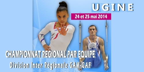 PALMARES championnat regional EQ division Inter regionale GAM/GAF 24 et 25 mai 2014 à Ugine