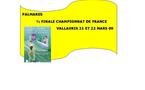 Palmarès 1/2 finale Championnat de France GAM et GAF 21 et 22 mars -Vallauris-